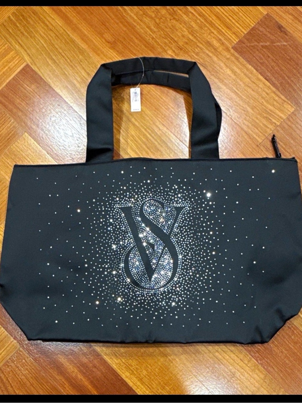 Victoria's Secret Black Tote with Crystal VS Logo